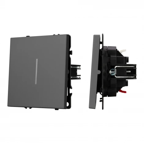 Выключатель ARL NOBE 1 кл подсветка софт-тач серый базальт SWT-MK01-SFPL-L-GR (250V, 10A) (Arlight,) 054260(1)