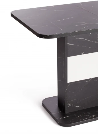 Стол обеденный SMART ЛДСП, 105-140х68,6х75 см, Мрамор Блэк Роял/Белый Tetchair 19264