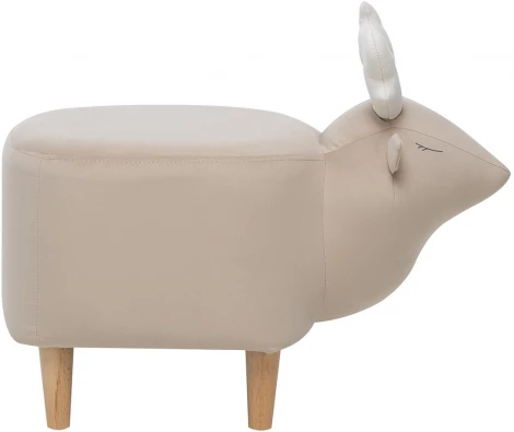 Пуф Leset Maral COMBI (Фанера,Массив дерева,Велюр/Бежевый,Белый) арт.2500000221552