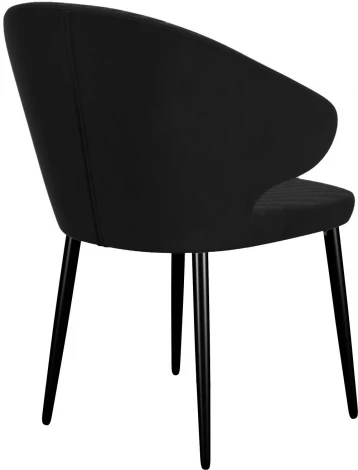 Стул DikLine 355 микровелюр К21 черный, ножки черные