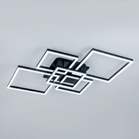 Потолочная люстра светодиодная на штанге с пультом с регулировкой цветовой температуры и яркости LED4U L11041-5 BK