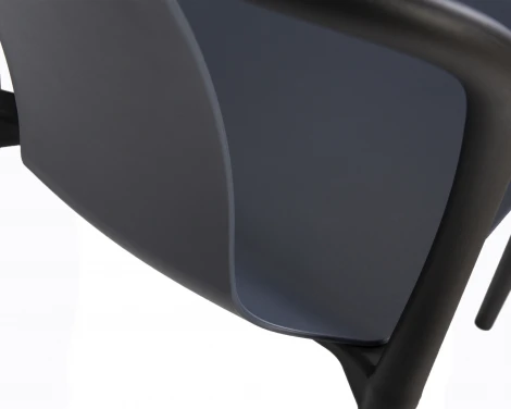 Набор 4 шт стул обеденный DOBRIN ADAM (черный/серо-голубой)