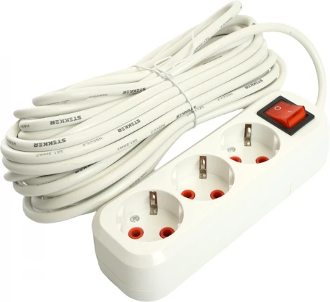 Удлинитель 3-х местный 7 метров с заземлением Stekker Home 49356