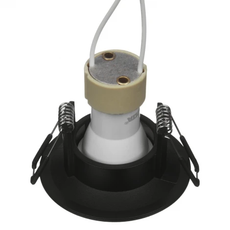 Встраиваемый светильник под лампу MR11 с цоколем GU10 черный Wolta Acento WDL-MR11/04BL-R