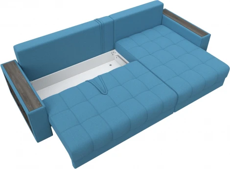 Диван угловой с декором и полкой Лига-050 НПБ Лига Диванов (Рогожка) арт.128589