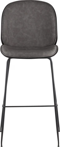 Стул барный Beetle PU со спинкой серый 2 шт Stool Group (арт.УТ000038313)