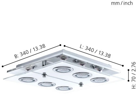 Настенно-потолочный светильник Eglo Cabo 30932