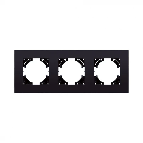 Рамка 3-постовая стекло черный Kollinger Reflex MG RM3BK