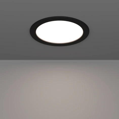 Встраиваемый светодиодный светильник Eglo Fueva 6 901414 с рег-кой цветовой темп-ры 10,5W(LED) IP44 2700K, 4000K, 6500K пластик, черный, белый