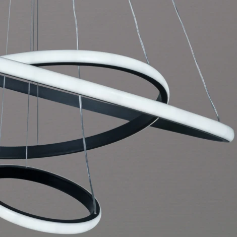 Подвесной светильник светодиодный с регулировкой цветовой температуры Reluce 99001-0.9-03 BK (220V, на тросе)