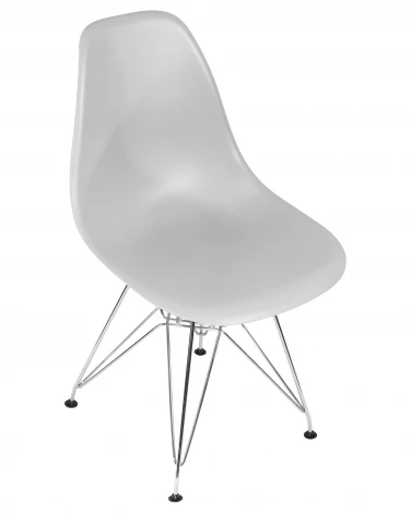 Стул обеденный DSR (ножки хром, цвет светло-серый (GR-01))