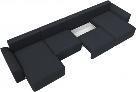 Диван п-образный Лига-048 НПБ лонг Лига Диванов (Замша) арт.128359