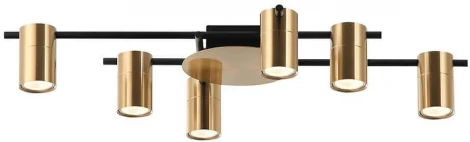 Потолочная люстра на штанге Lumien Hall Trey LH4138/6CA-BK-BR