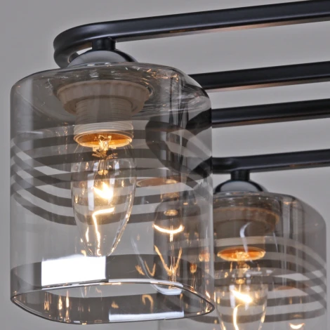 Потолочная люстра на штанге Reluce 70209-0.3-06 BK+CR (220V)