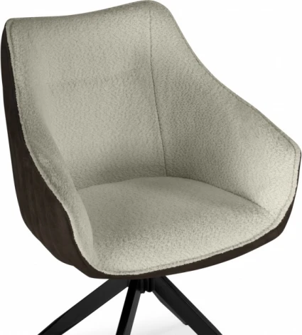 Стул на металлокаркасе Woodville Kansas brown / cream / black арт.15833