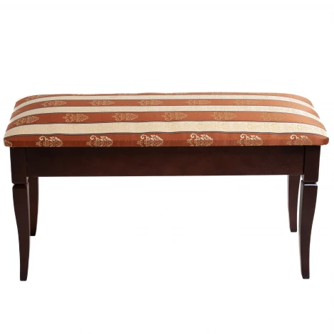 Банкетка Вивальди М с ящиком средне-коричневый, ткань полоса коричн. Mebelik 009413