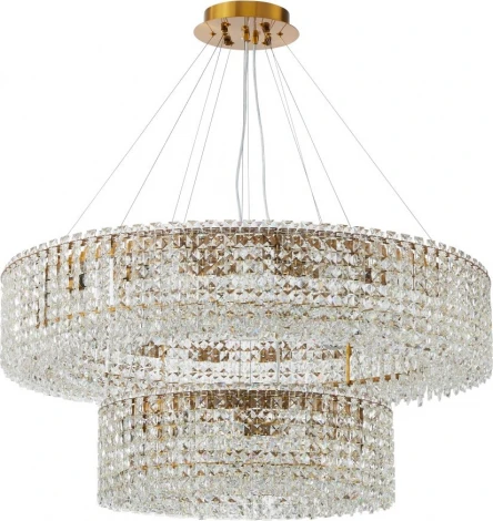 Подвесная большая люстра хрустальная Stilfort Delone 2179/05/26P (220V, на тросе)