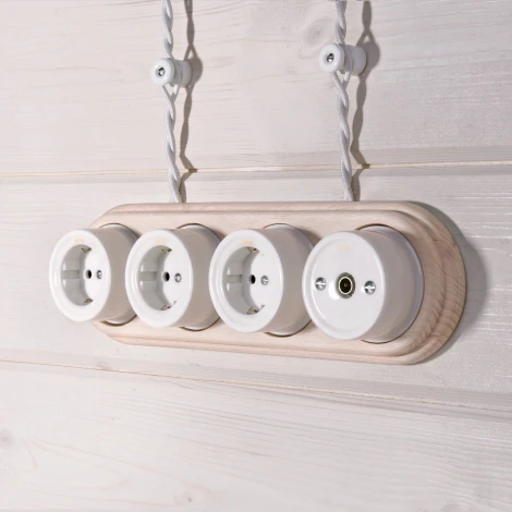 Ретро кабель витой 2х2,5 (белый) 20 м (белый) Werkel W6452301 (a051407)