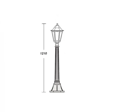 Наземный фонарь Oasis Light Petersburg M Black 79807M
