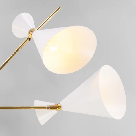 Потолочная люстра Wi-Fi на штанге Eurosvet Apart 70114/8 белый (220V, управление смартфоном, голосовое управление, умный дом - Minimir Home, Алиса, Маруся, Салют)