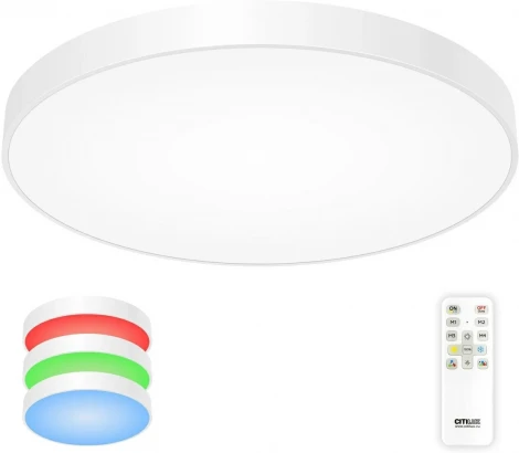 Потолочный светильник RGB круглый Citilux Купер CL724155G0 (LED, 220V, пульт управления, круглые)