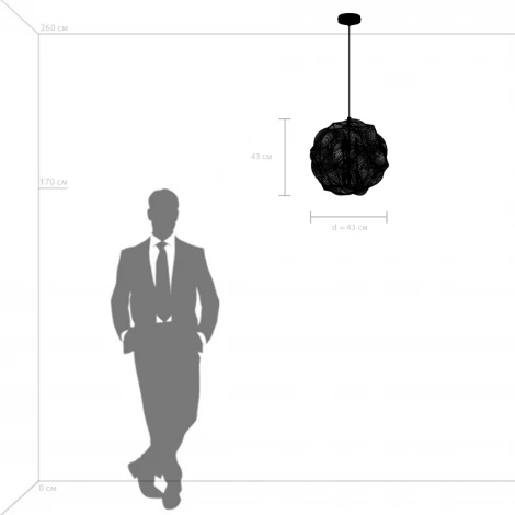 Подвесной светильник Lightstar Fermo 724364 (220V, на проводе, шар)