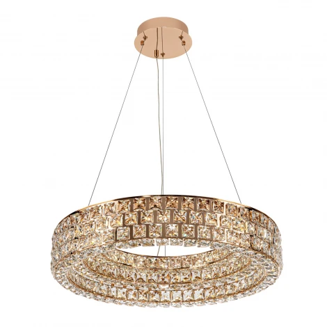 Подвесная люстра светодиодная хрустальная с регулировкой цветовой температуры Modelux MODELUX ML.332.600 GD