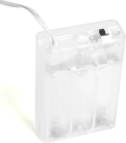 Светодиодная гирлянда Feron CL565 48612 линейная Лед шарики, статичная 3м + 0.3м мультиколор с питанием от батареек, прозрачный шнур