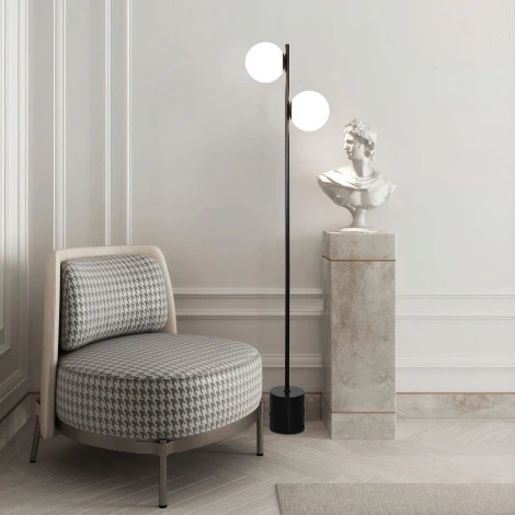 Торшер с выключателем Eurosvet Marbella 01158/2 черный (220V, шар)