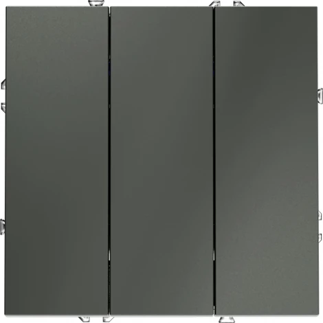 Выключатель трехклавишный (титан) Voltum S70 VLS030106