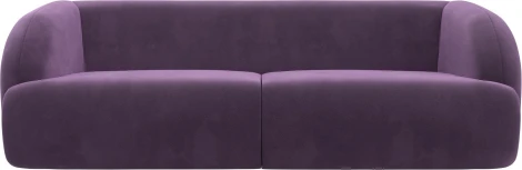 Диван прямой Лига-041 (Сиреневый/Микровельвет) Лига Диванов арт.122198