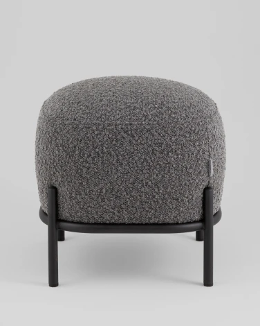 Пуф Стоун ткань букле тёмно-серый Stool Group арт.УТ000040004