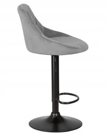 Набор 2 шт Стул барный DOBRIN LOGAN BLACK (серый велюр (MJ9-75))