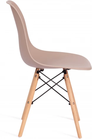 Обеденный стул Tetchair CINDY (Дерево бук,Металл,Пластик/Бежевый)