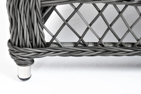 Диван трехместный из искусственного ротанга, цвет графит 4SIS Гранд Латте YH-C3881W graphite