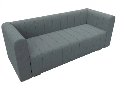 Диван прямой Лига-073 (ДСП,Фанера/Пластик/Рогожка/Серый) Лига Диванов 129982