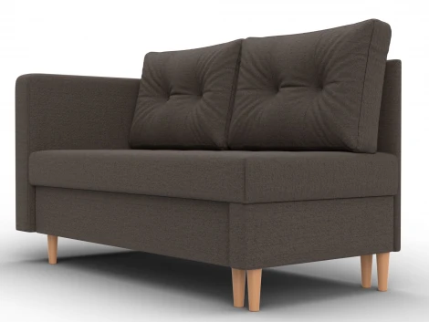 Кушетка Лига-098 (ДВП,ДСП,ЛДСП,Брус,Фанера/Дерево/Рогожка/Коричневый) Лига Диванов 132576