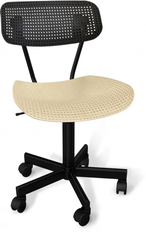 Стул подъемно-поворотный SHT-ST85/S121М черный/бежевый/черный муар Sheffilton 5789354411
