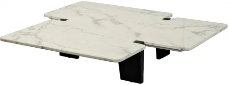 Журнальный стол Garda Decor 77IP-13012STOL/ZH (Черный/Белый мрамор)