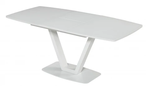 Обеденный стол Flavio Pranzo Стекло белое VEBI
