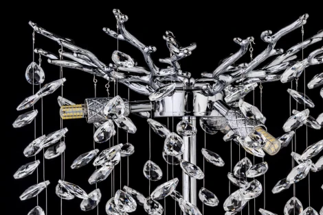 Интерьерная настольная лампа Dio D`arte Tavenna Nickel Tavenna H 4.1.1.638 N (220V, хрусталь, подвески)