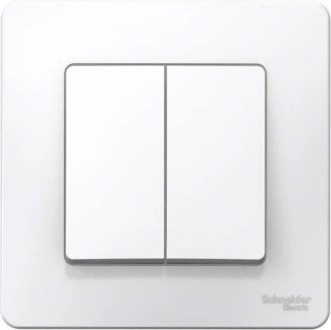 Выключатель встраиваемый двухклавишный (белый) Systeme Electric Blanca BLNVS010501