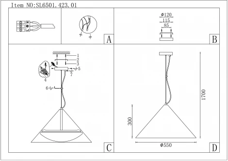 Подвесной светильник ST Luce Tresor SL6501.423.01