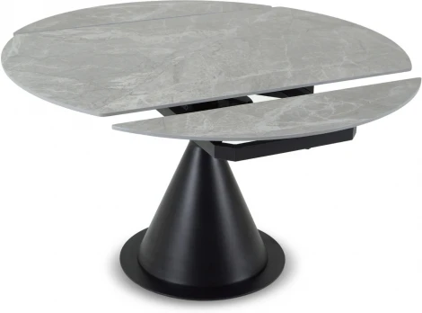 Раскладной обеденный стол Pion ОГОГО Обстановочка! (Керамика/Серый,Черный) арт.926808