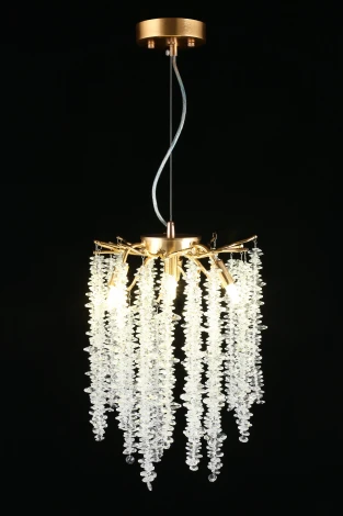 Подвесная люстра Aployt Paulina APL.848.03.04 (220V, хрусталь, на тросе, ветки)
