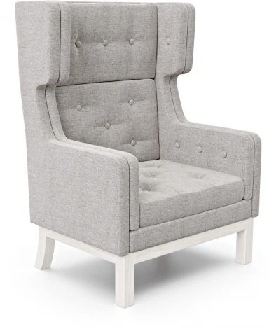 Кресло Arsko Айверс Хай Беленый дуб рогожка серая