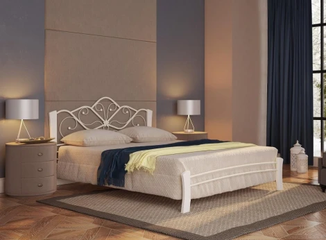 Полутораспальная кровать Woodville Виктори 4 140х200 белая 403003