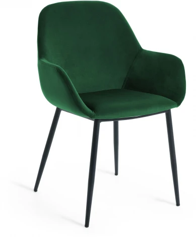 Обеденный стул La Forma (ex Julia Grup) Konna (Зеленый/ Сталь,Пена,Металл)
