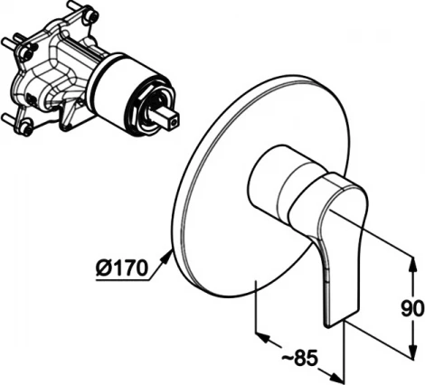 Смеситель Kludi Zenta SL 486550565 для душа
