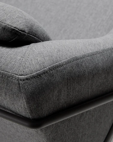 Диван уличный La Forma (ex Julia Grup) Brida (Графит,Черный,Серый/ Металл,Пена,Фанера,Сталь)